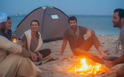 Beach Overnight Camping in Abu Dhabi Island