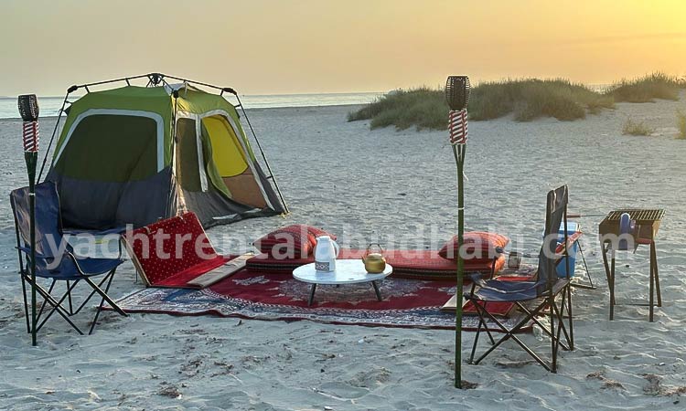 Beach Overnight Camping in Abu Dhabi Island